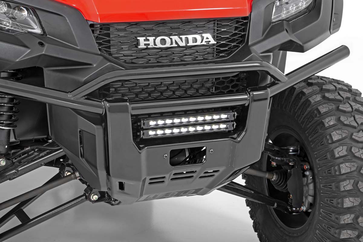 LED Light | Bumper Mount | 10" Black Slimline Pair | Honda Pioneer 1000 / Pioneer 1000-5