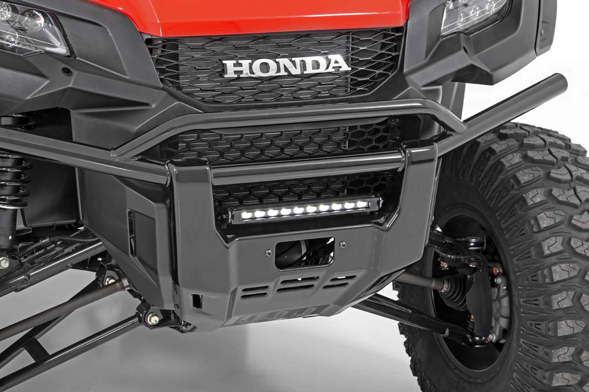 LED Light | Bumper Mount | 10" Black Slimline | Honda Pioneer 1000 / Pioneer 1000-5