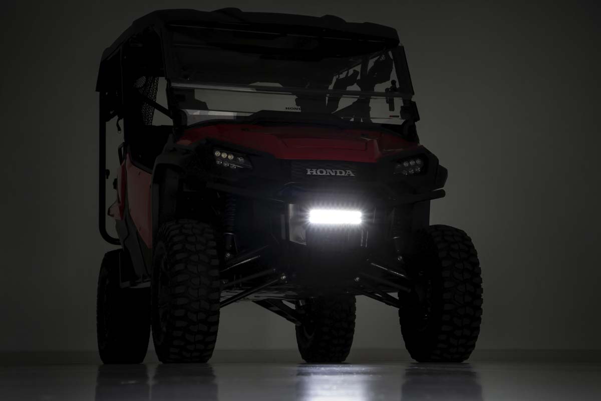 LED Light | Bumper Mount | 10" Black Slimline Pair | Honda Pioneer 1000 / Pioneer 1000-5