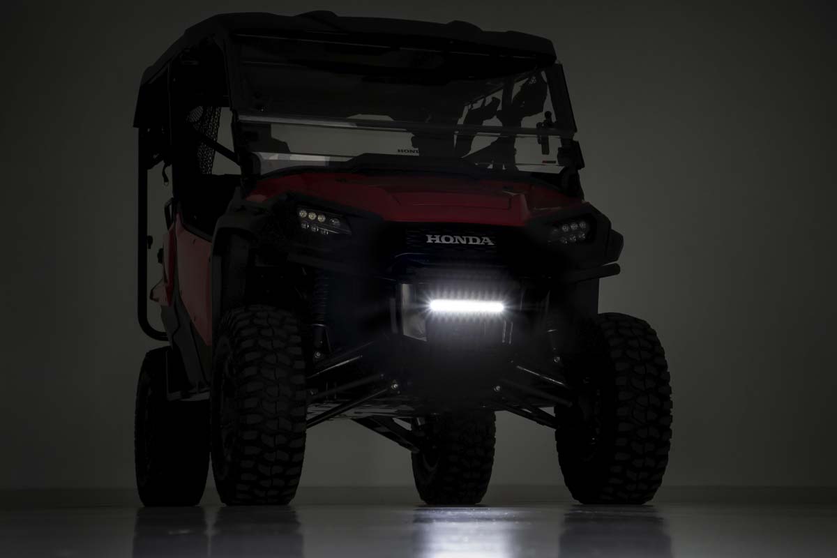 LED Light | Bumper Mount | 10" Black Slimline | Honda Pioneer 1000 / Pioneer 1000-5