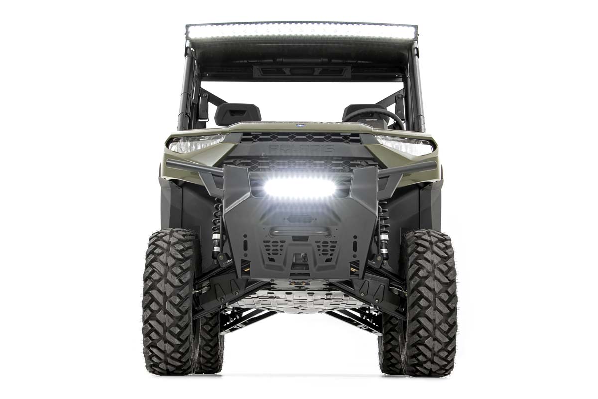 LED Light | Bumper Mount | 12" Black Single Row | Polaris Ranger XP 1000 / 1000 Crew