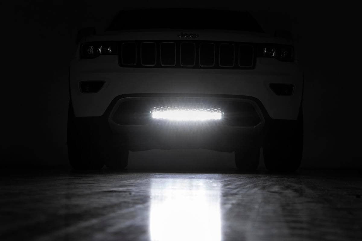 LED Light Kit | Bumper Mount | 20" Chrome Dual Row | White DRL | Jeep Grand Cherokee WK2 (11-20)