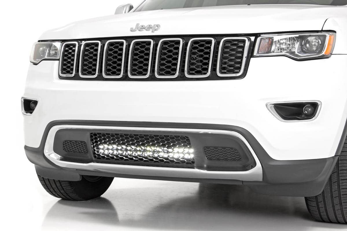 LED Light Kit | Bumper Mount | 20" Black Dual Row | Jeep Grand Cherokee WK2 (11-20)