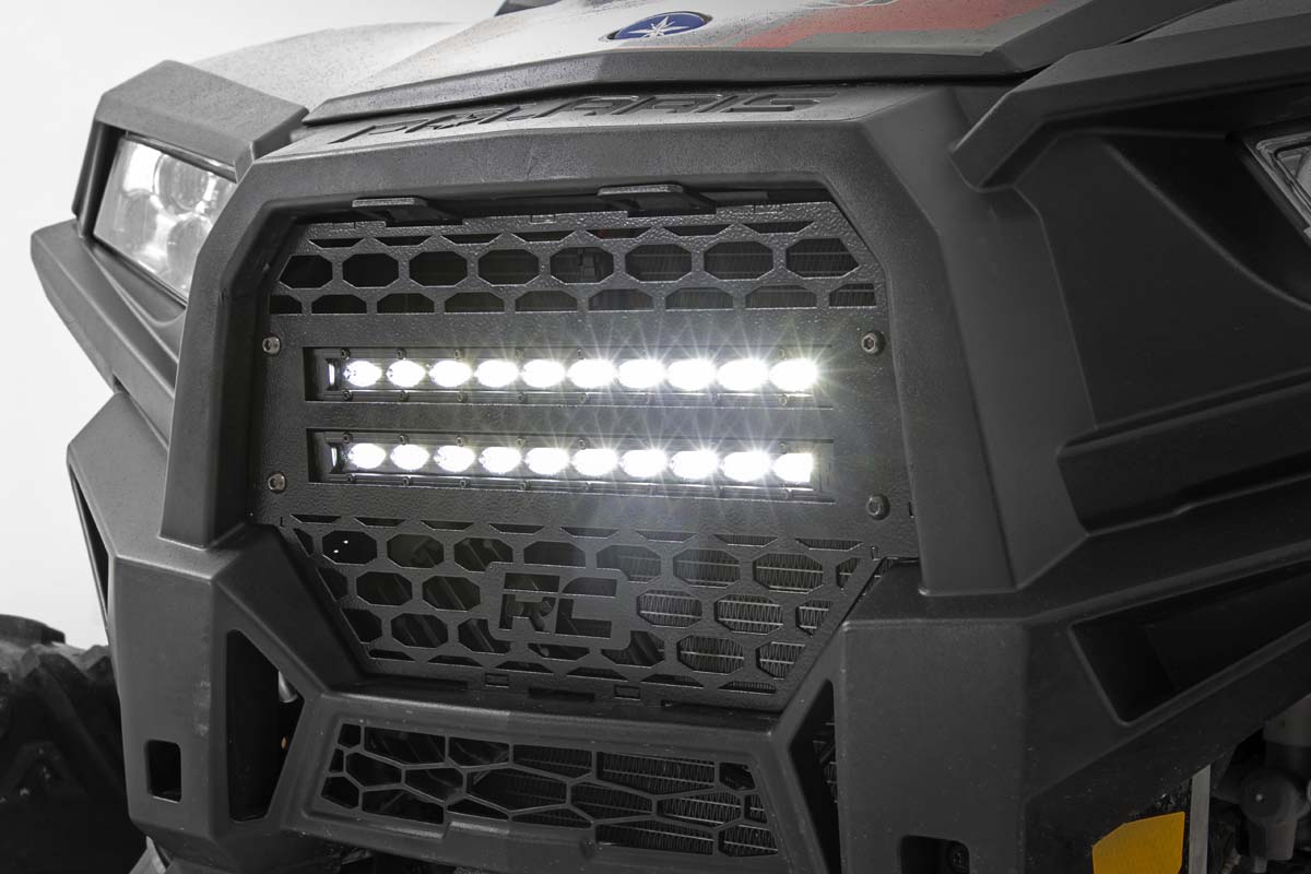 Grille Kit | 10" Black Slimline LED Pair | Polaris RZR XP 1000