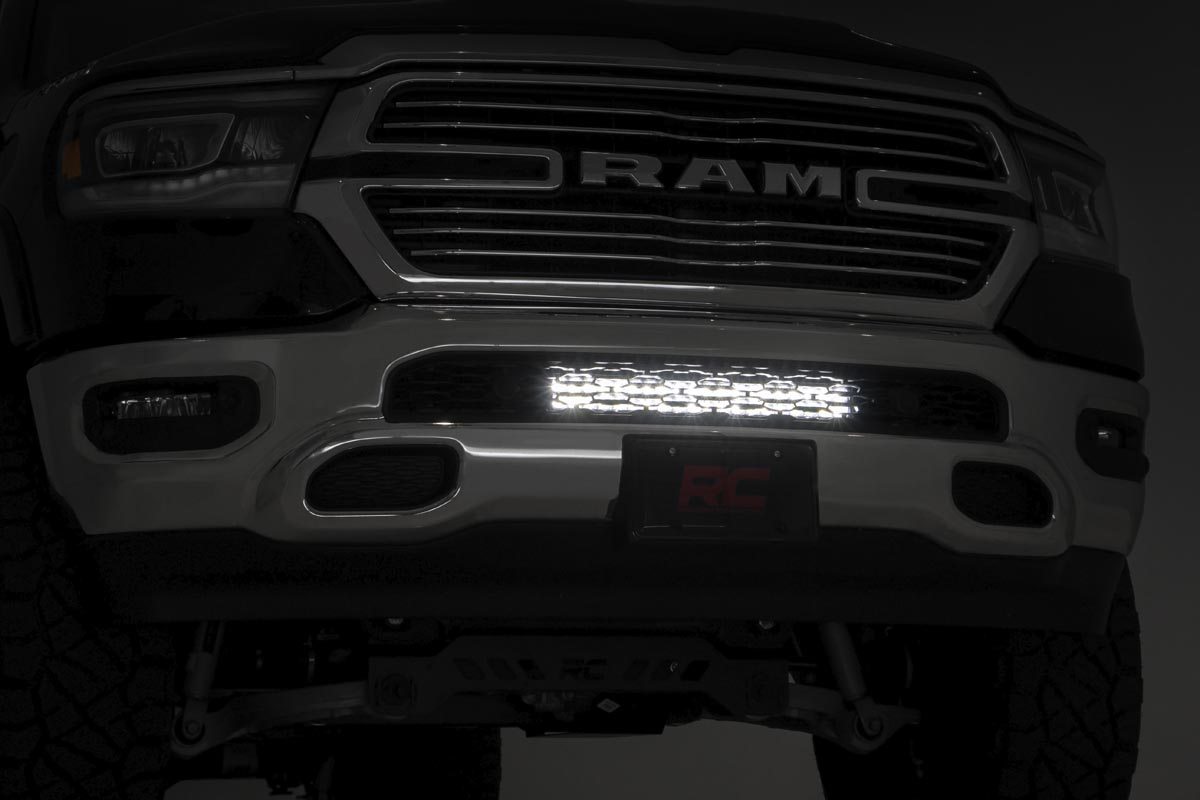 LED Light Kit | Bumper Mount | 20" Black Dual Row | Ram 1500 2WD / 4WD (19-24)