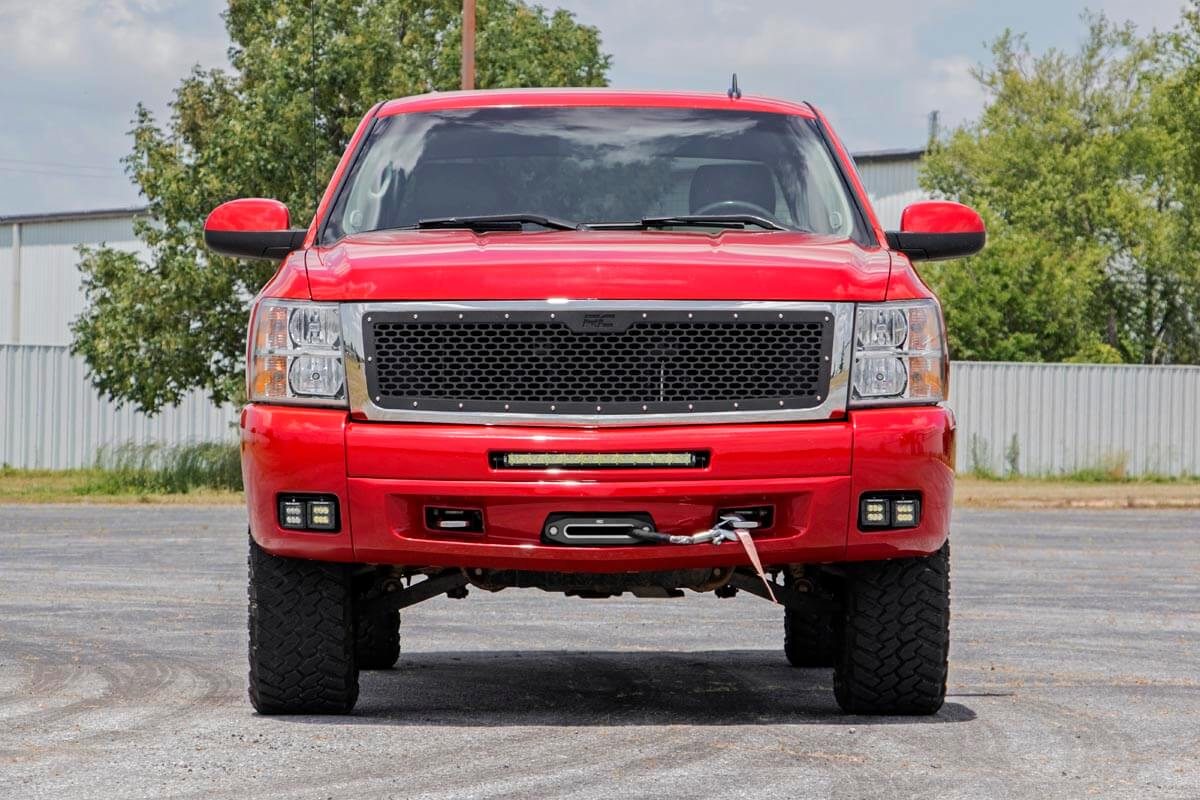 LED Light Kit | Fog Mount | Dual 2" Black Pairs | Chevy Silverado 1500 / 2500HD / 3500HD 2WD / 4WD