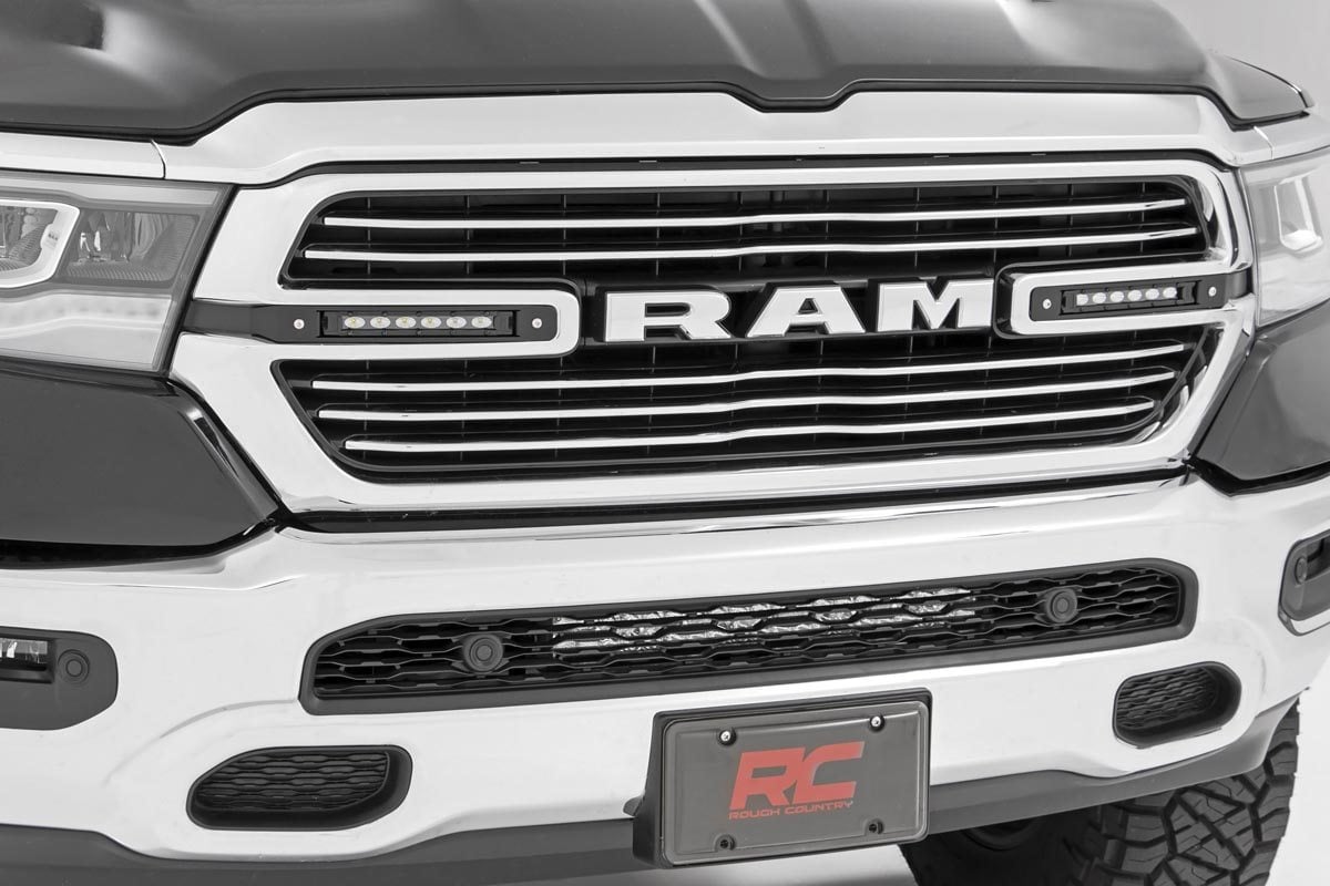 Dual 6in LED Grille Kit | Black Slimline | Ram 1500 2WD / 4WD (19-24)