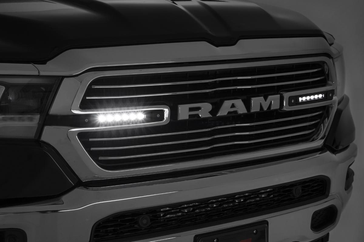 Dual 6in LED Grille Kit | Black Slimline | Ram 1500 2WD / 4WD (19-24)