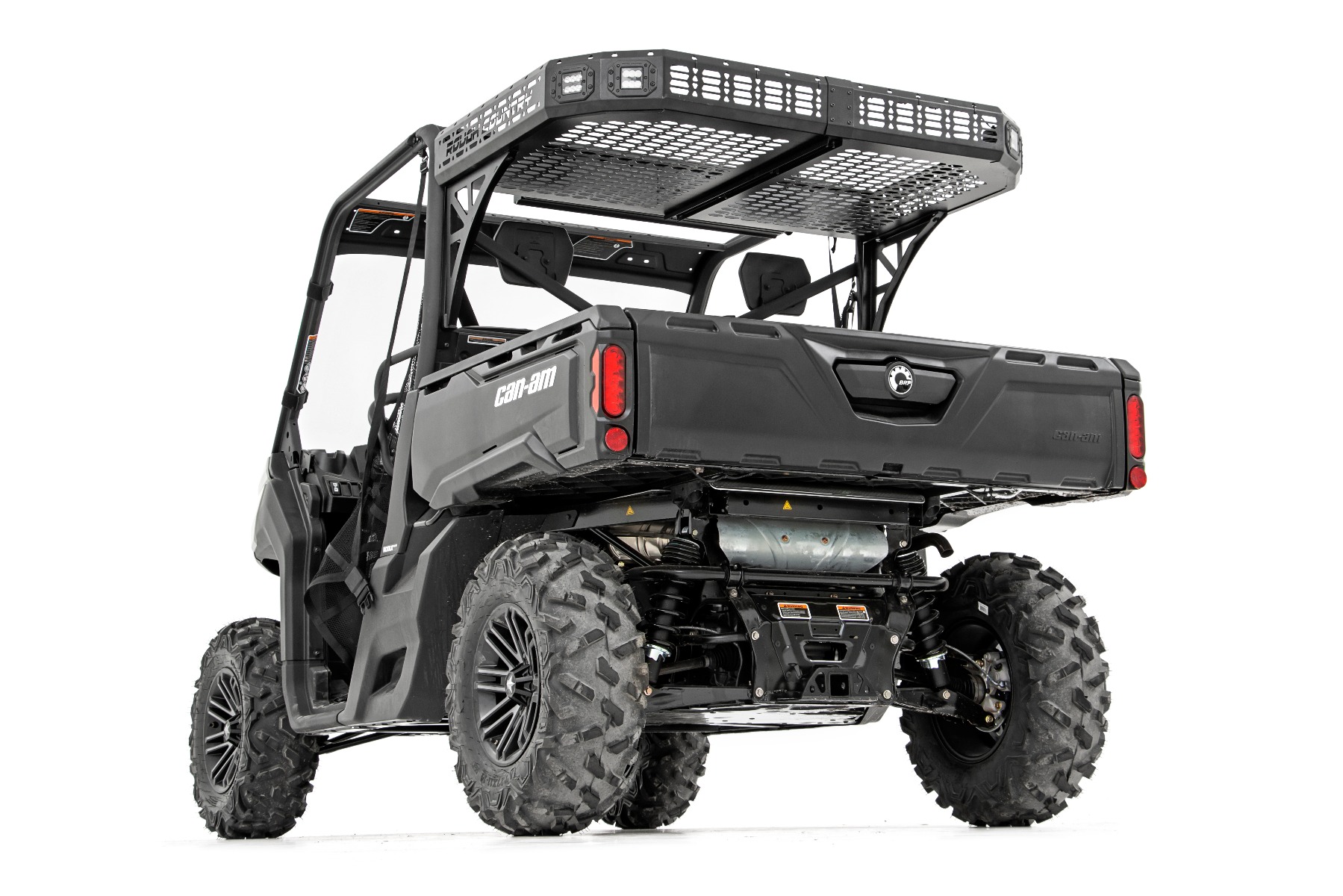 Cargo Rack | Dual 2" Black LED Pairs | Flush Mount | Can-Am Defender HD 5 / HD 8 / HD 9 / HD 10