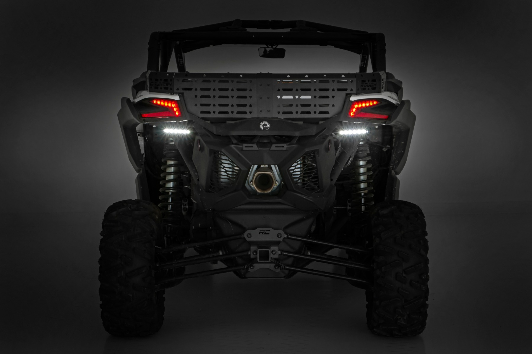 LED Light Kit | Tail Light Mount | 6" Black Slimline Pair | Can-Am Maverick X3 