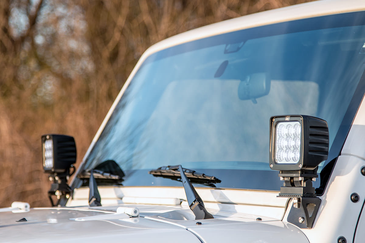 Light Mounts | Lower Windshield | Jeep Wrangler JK(2007-2018)