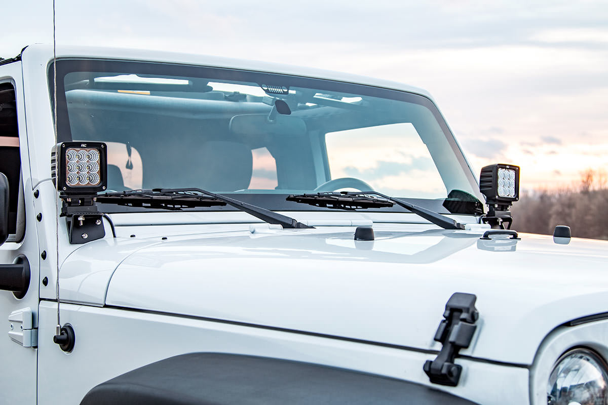 Light Mounts | Lower Windshield | Jeep Wrangler JK(2007-2018)