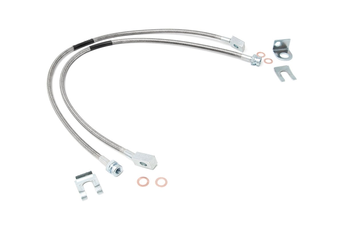 Brake Lines | Stainless | FR | 4-6" Lift | Jeep Cherokee XJ / Wrangler TJ / Wrangler YJ 