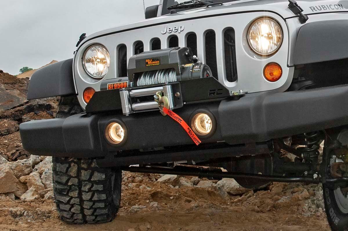 Winch Mount Plate | Factory Bmpr | D-Rings | Jeep Wrangler JK (07-18)