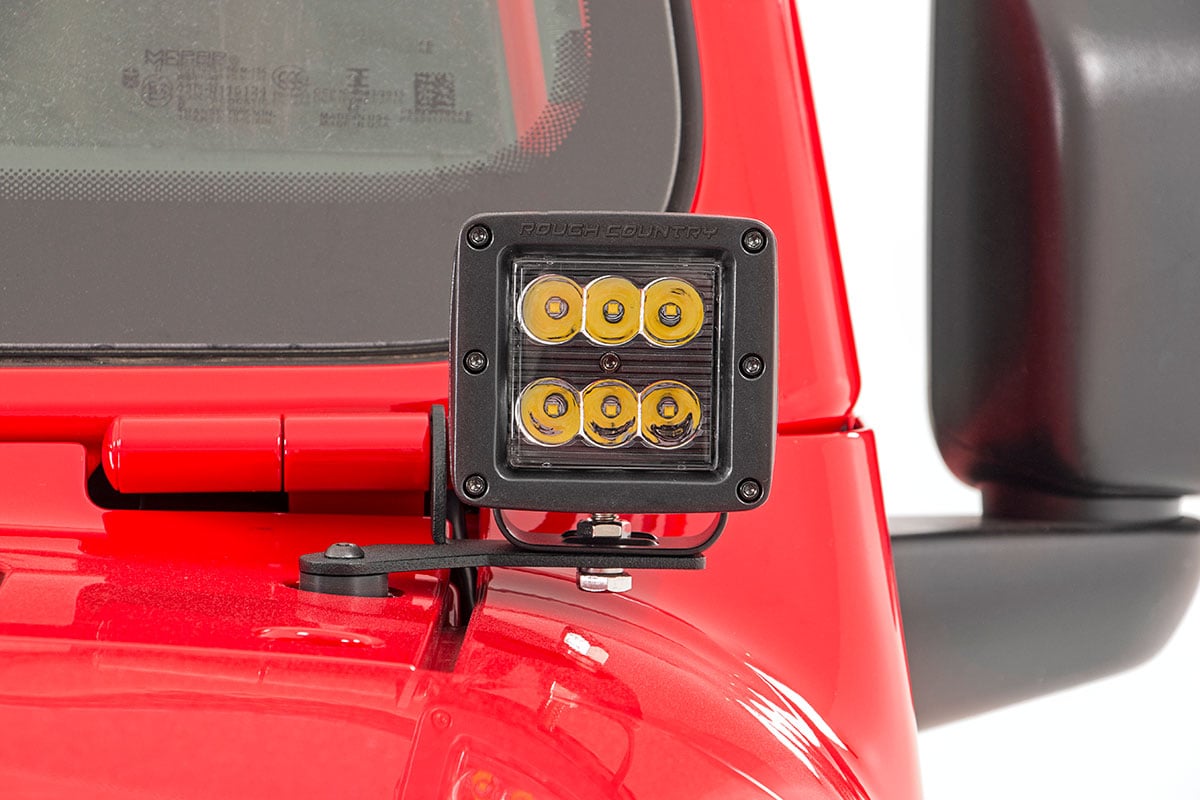 LED Light Kit | Hinge Mount | 2" Black Pair | Jeep Gladiator JT / Wrangler JL (18-24)