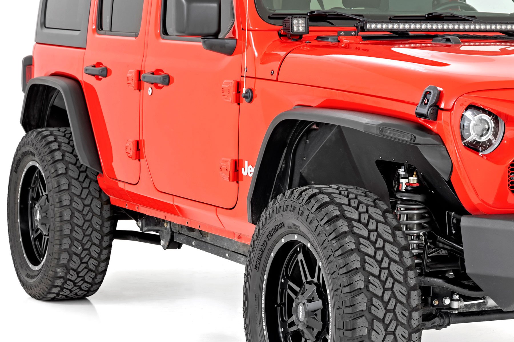 High Clearance LED Flat Fender Flare Kit | UV Treated | Jeep Wrangler JL (18-24)