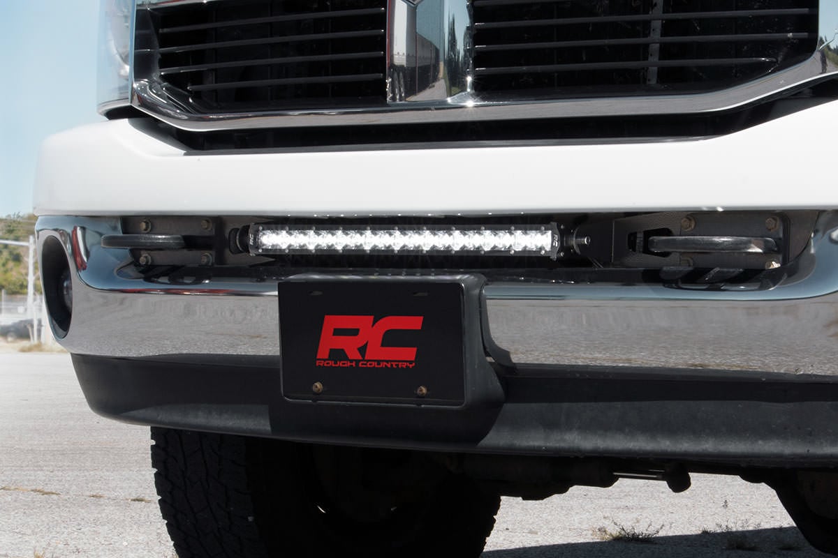 LED Light Kit | Bumper Mount | 20" Black Single Row | White DRL | Ram 2500 / 3500 (10-18)