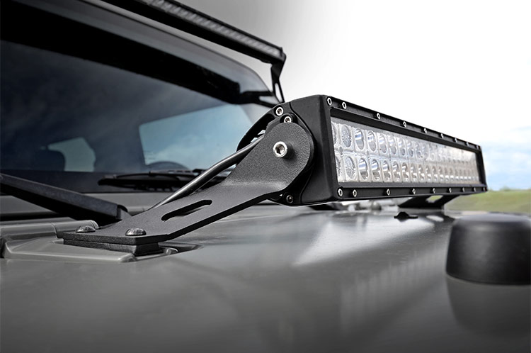 LED Light Mount | Hood | 20" | Jeep Wrangler JK(2007-2018)