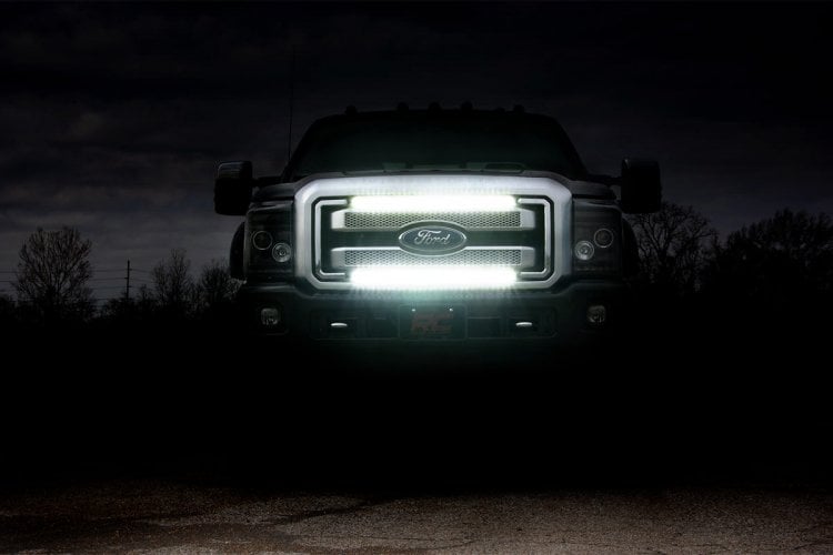 LED Light Kit | Grill Mount | 30" Black Single Row | Ford F-250 / F-350 Super Duty (11-16)