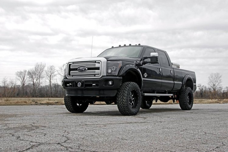 LED Light Kit | Grill | 30" Black Single Row | White DRL | Ford F-250 / F-350 Super Duty (11-16)