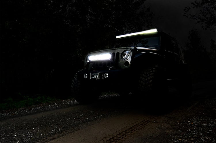 20 Inch Chrome Series LED Light Bar | Dual Row | Amber DRL