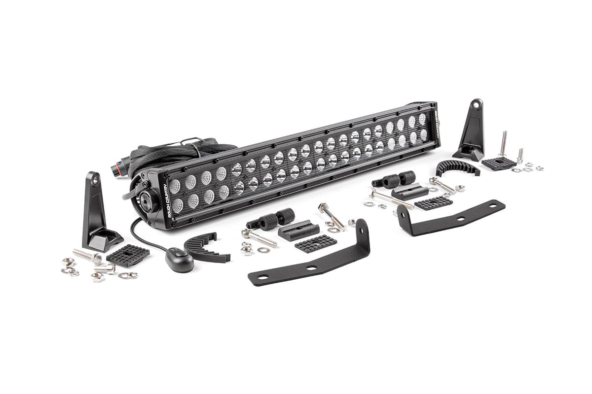 LED Light Kit | Bumper Mount | 20" Black Dual Row | Nissan Titan XD (16-23)