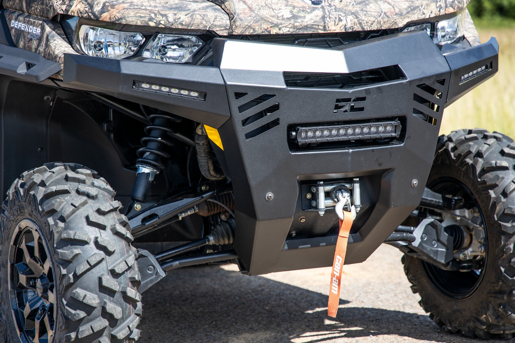 Bumper | Front | 6" Black Slimline LED Pair | Can-Am Defender HD 8 / HD 9 / HD 10