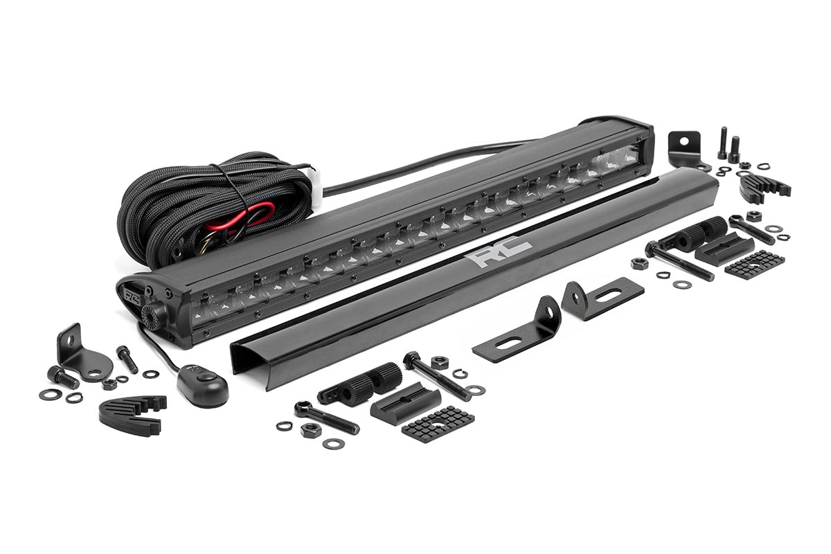 LED Light Kit | Bumper Mount | 20" Black Single Row | Ford Ranger (19-23)