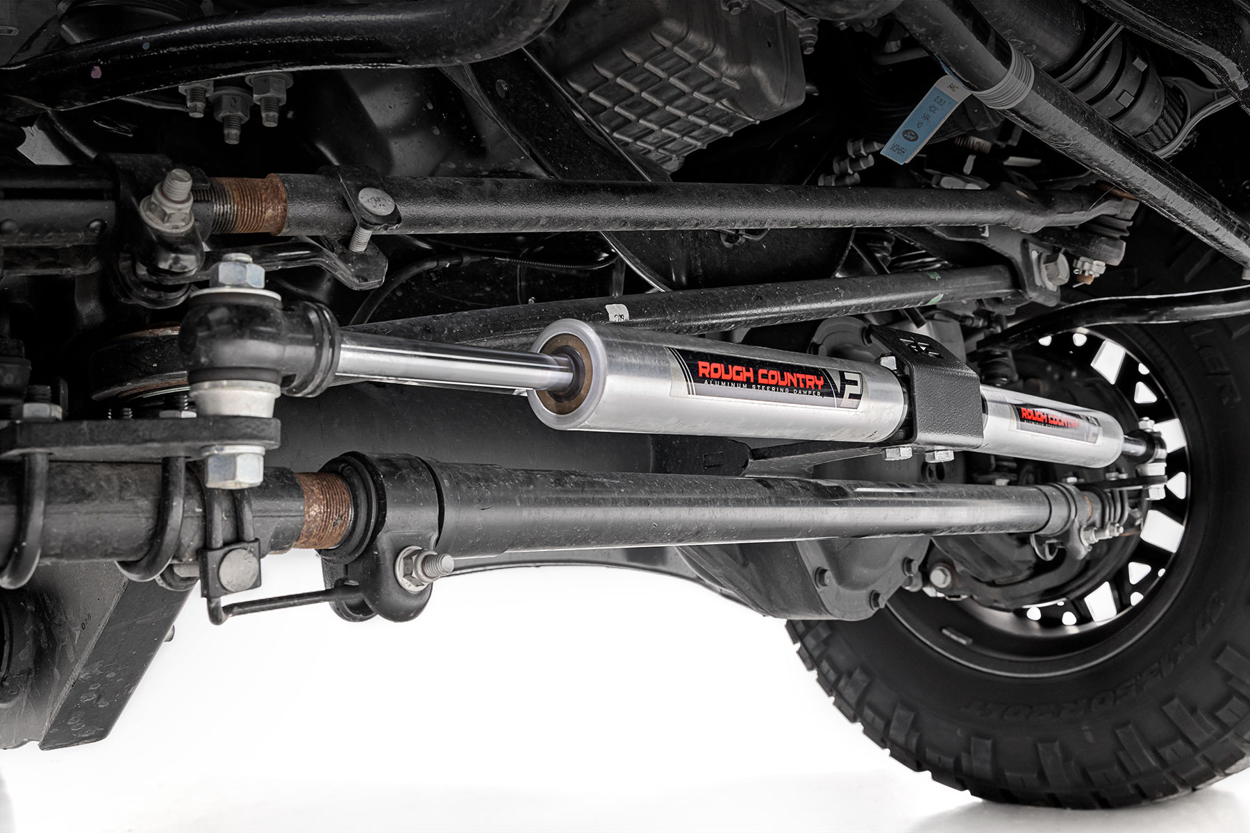 V2 Steering Stabilizer | Dual | 2-8 Inch Lift | Ford Super Duty (05-22)