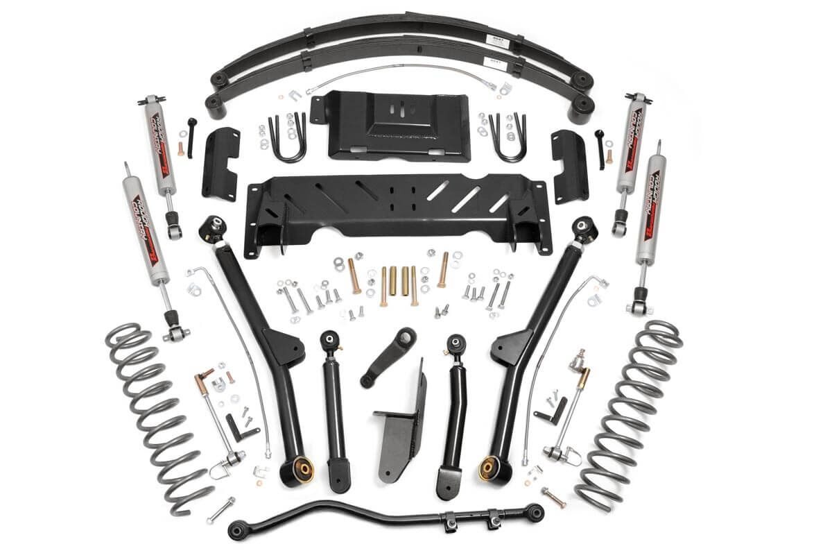 4.5 Inch Lift Kit | Long Arm | RR Leafs | NP242 | Jeep Cherokee XJ (84-01)