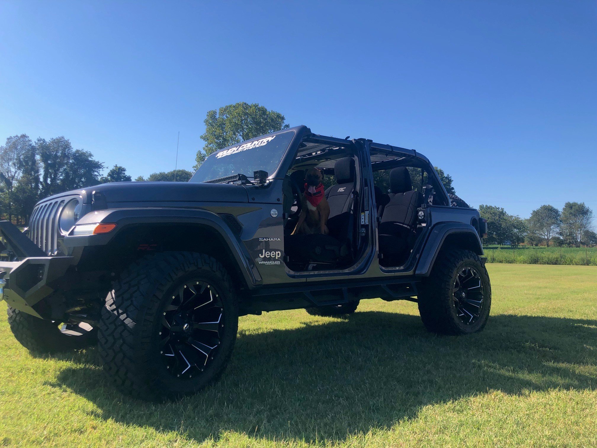 Rough Country M-60112 Wrangler JL Floor Mat Front And Rear Heavy-Duty Set  4-Door Jeep 2018-2023